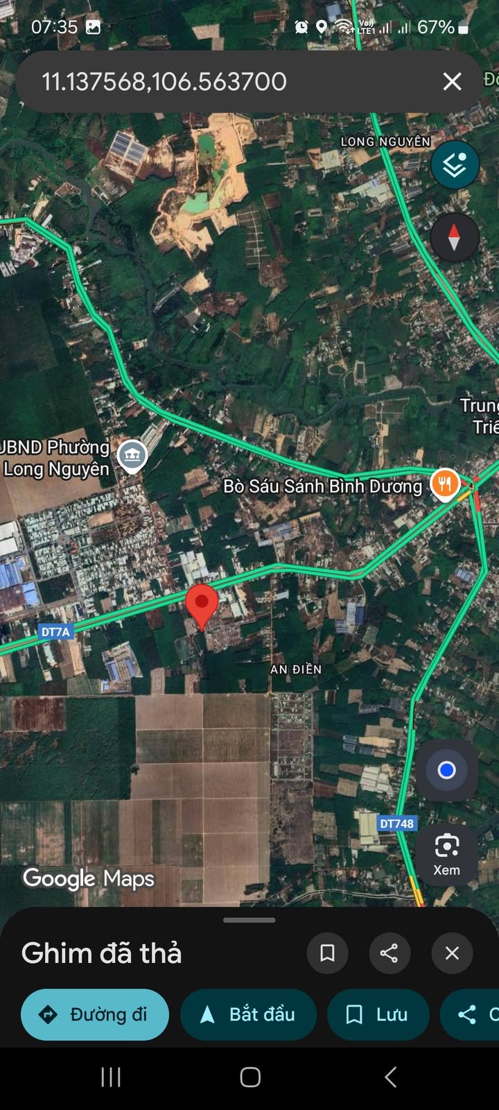 Đất thổ cư 234m² tại An Điền, Bến Cát - Mặt tiền đường nhựa giá 1 tỷ!