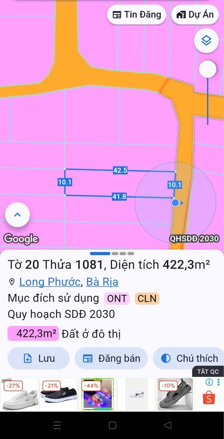 Đất nền Phước Long B, Thủ Đức 422m² giá 1.8 tỷ - Sổ hồng chính chủ, đường nhựa rộng rãi!