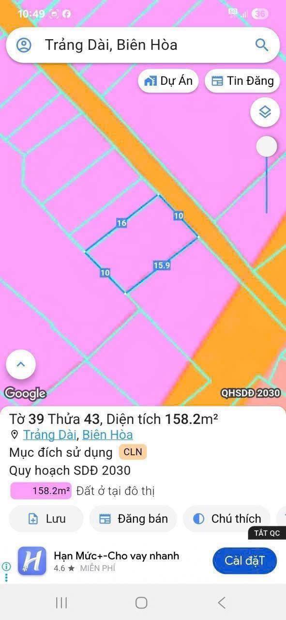 Đất biệt thự Kp5 Trảng Dài 160m² giá 2.65 tỷ - Sổ hồng riêng, thổ cư ngay!