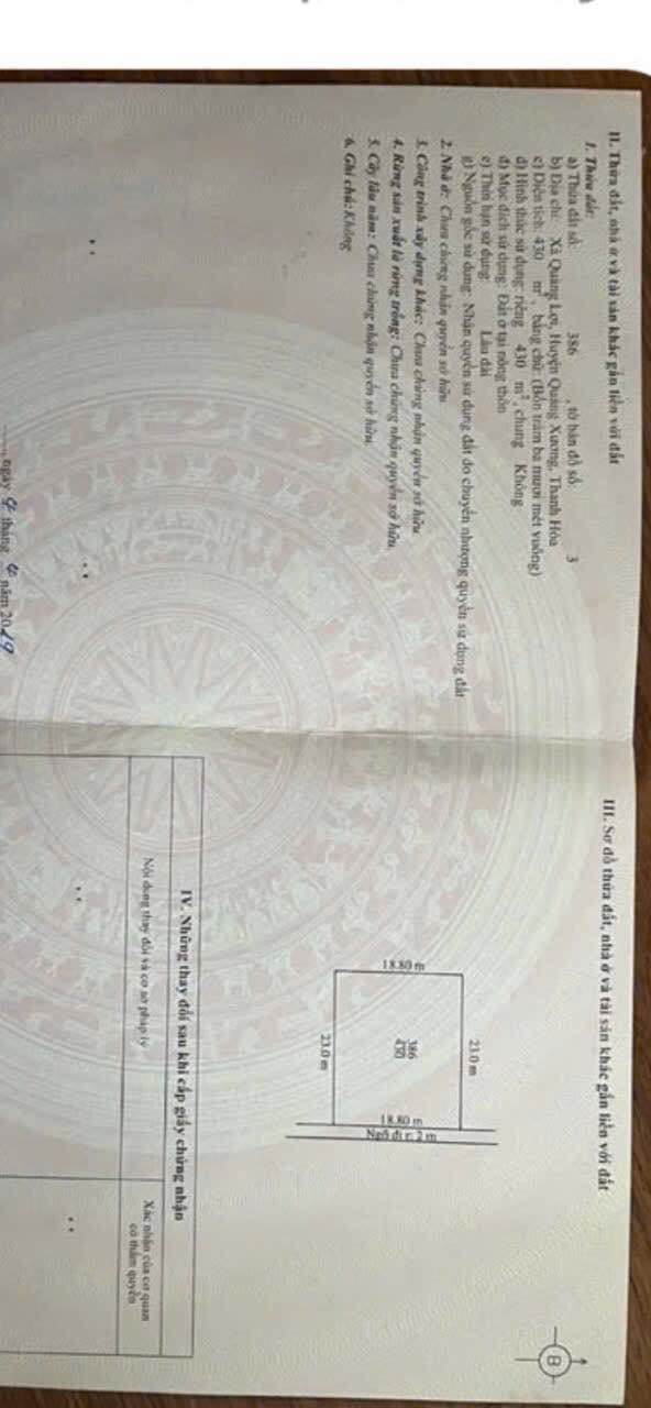 Đất nền 430m² tại Quảng Lộc, Thanh Hóa chỉ 1,3 tỷ - Cơ hội đầu tư tuyệt vời!