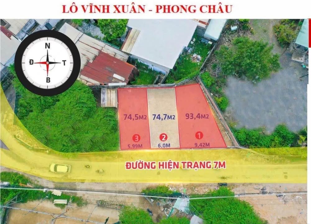 Đất Vĩnh Xuân Phong Châu 74.7m² giá 3.53 tỷ - Đầu tư sinh lời lý tưởng!
