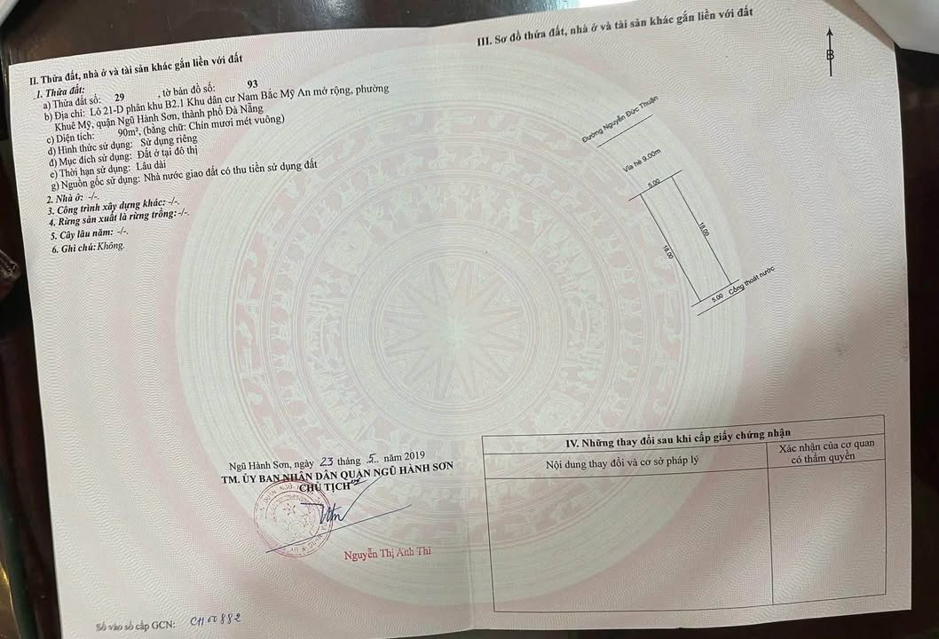 Đất nền 180m² Nguyễn Đức Thuận, Sơn Trà - Gần bãi tắm Sơn Thủy, giá 22 tỷ!