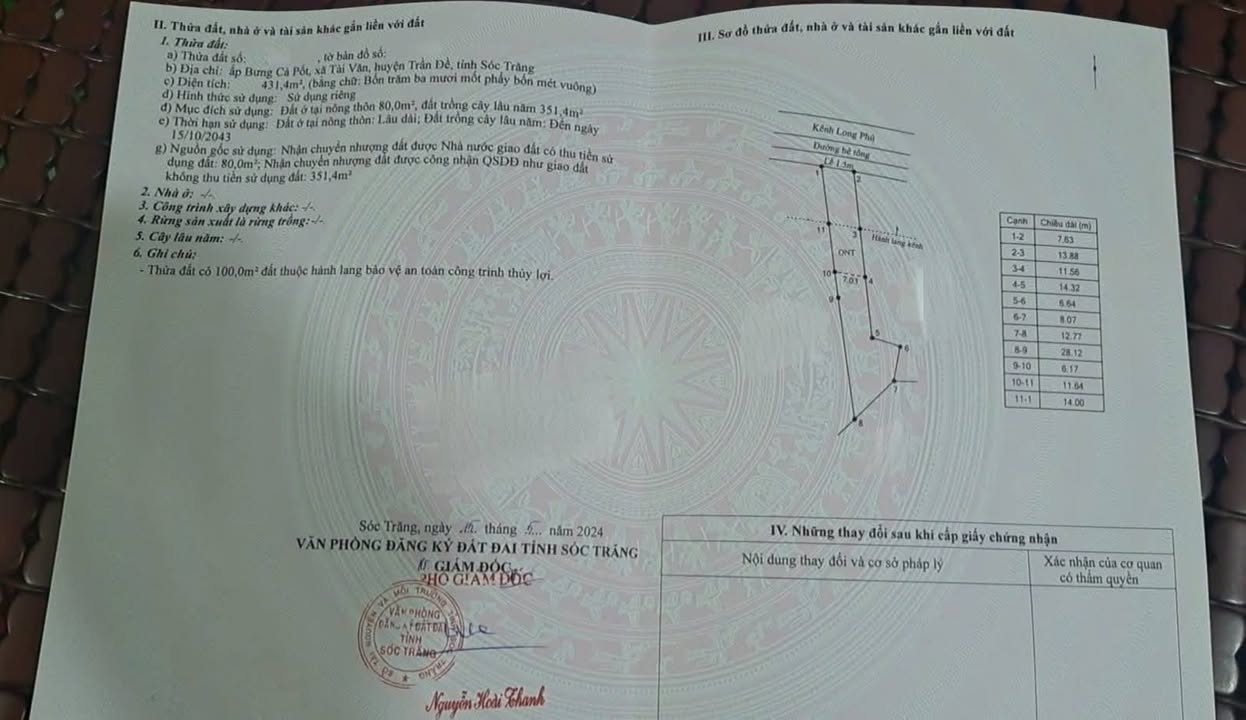 Đất nền mặt tiền đường Bưng Cà Pốt, 80m² giá 320 triệu - View sông thoáng mát!