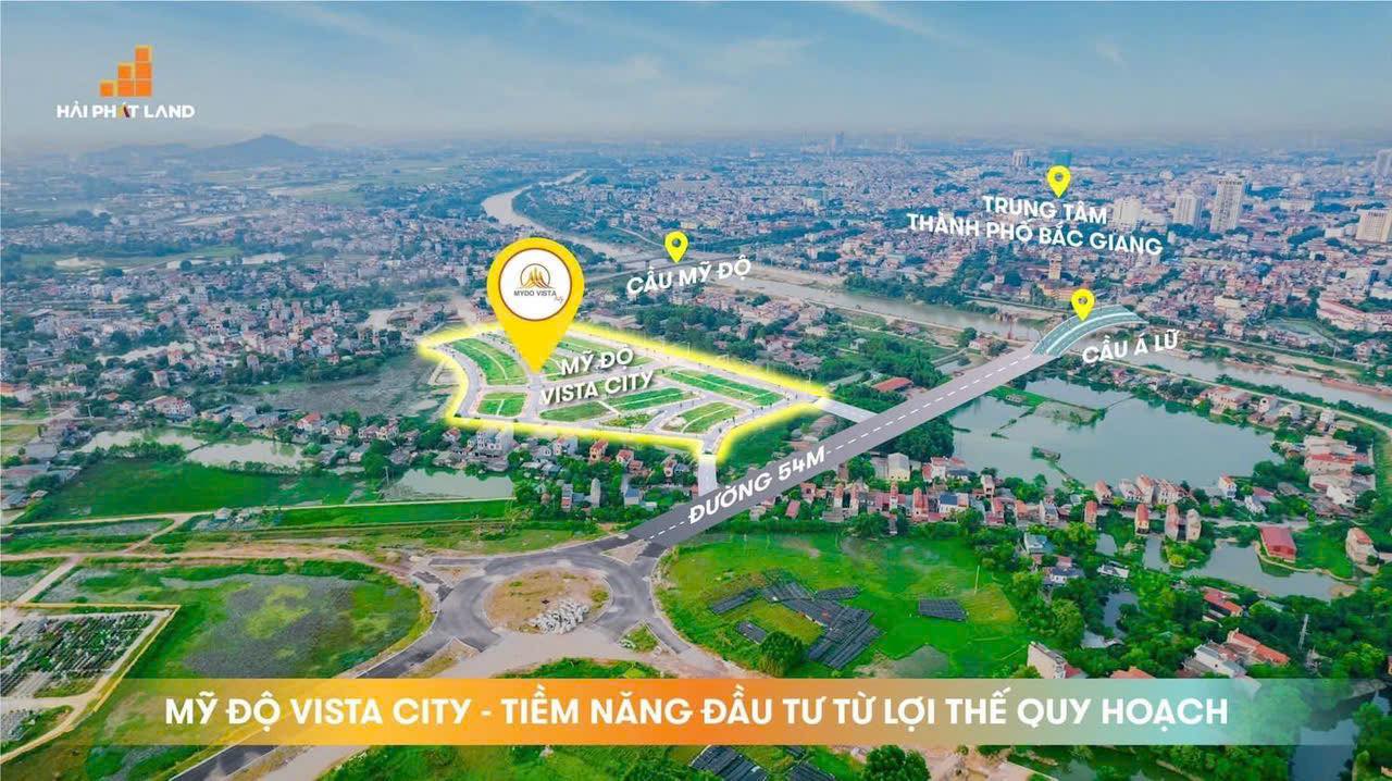 Đất nền KDT Mỹ Độ Vista, Bắc Giang - 80m² giá 3.5 tỷ - Vị trí thuận lợi gần chợ!