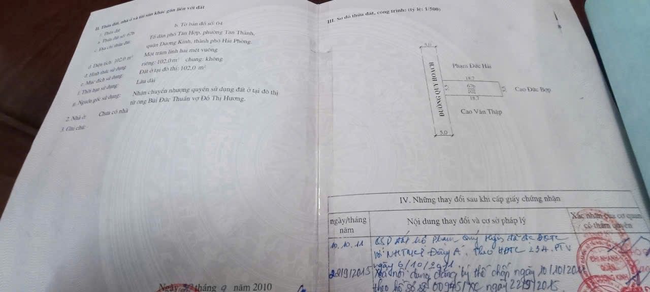 Đất nền 199 Tân Thành, Dương Kinh 100m² giá chỉ 2 tỷ - Sổ đỏ chính chủ, không quy hoạch!