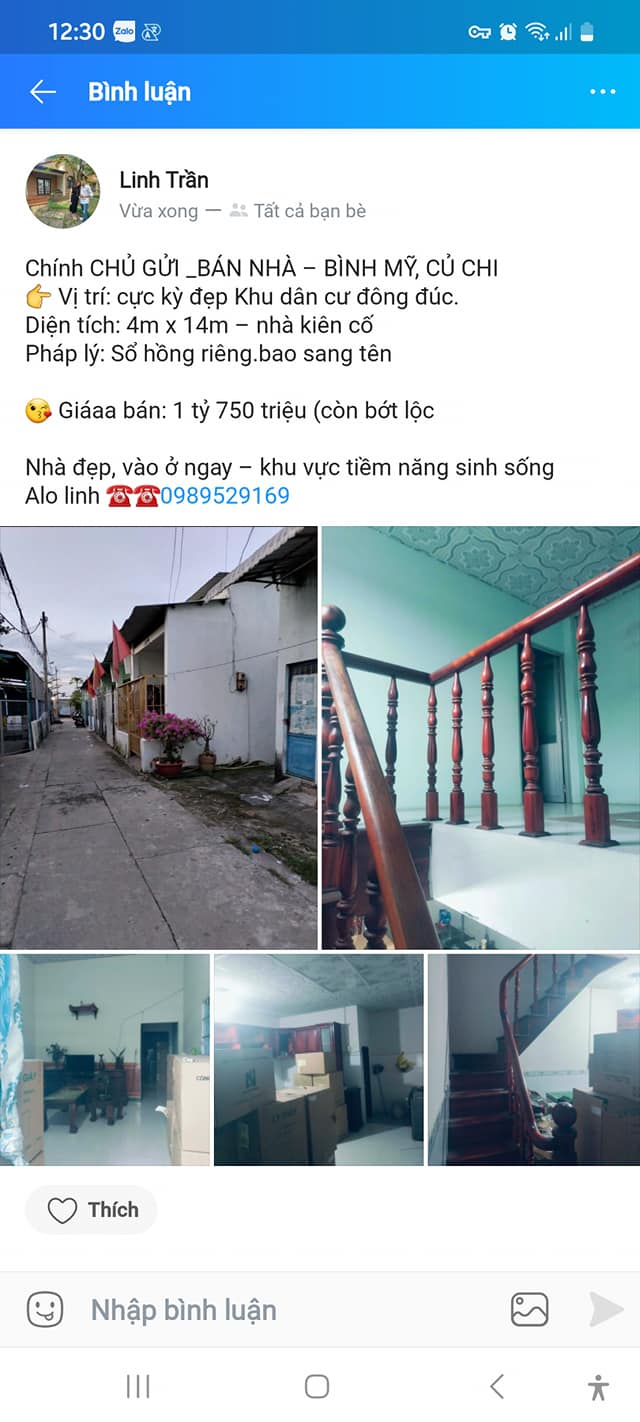 Nhà riêng Bình Mỹ, Củ Chi 56m² giá 1.75 tỷ - Sẵn sàng vào ở ngay!