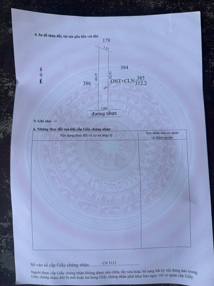 Đất thổ cư 315m² tại xã Thanh Điền, Châu Thành - Giá chỉ 520 triệu VND, thương lượng nhẹ!