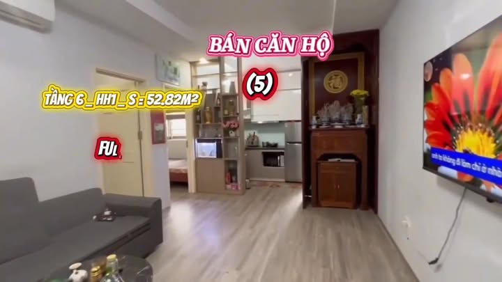 Căn hộ HH1 Thụy Vân Việt Trì 52.82m² giá 1 tỷ - Full nội thất, sẵn sàng vào ở!