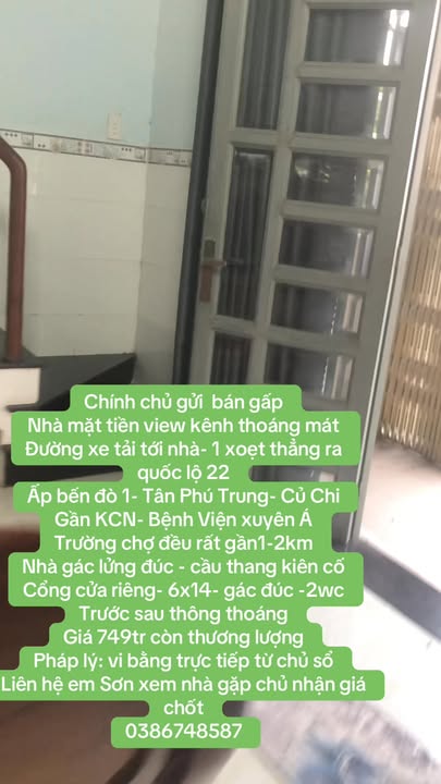 Nhà đẹp 84m² tại Tân Phú Trung, Củ Chi - Giá chỉ 720 triệu