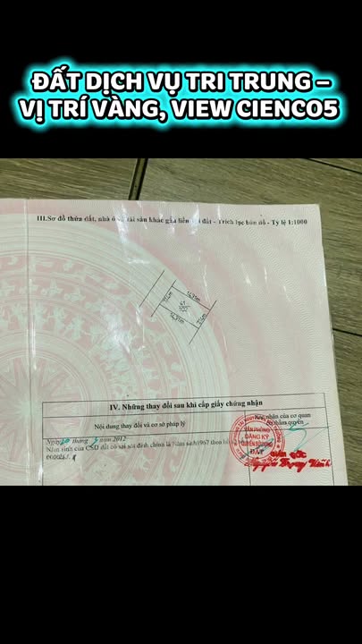 Lô đất dịch vụ Tri Trung 102m² giá 5 tỷ - Vị trí vàng, tiềm năng sinh lời cao!