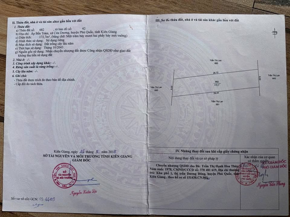 Đất nền khu Bến Tràm, xã Dương Tơ, Phú Quốc 172m² giá 900 triệu - Sổ hồng chính chủ, pháp lý rõ ràng!