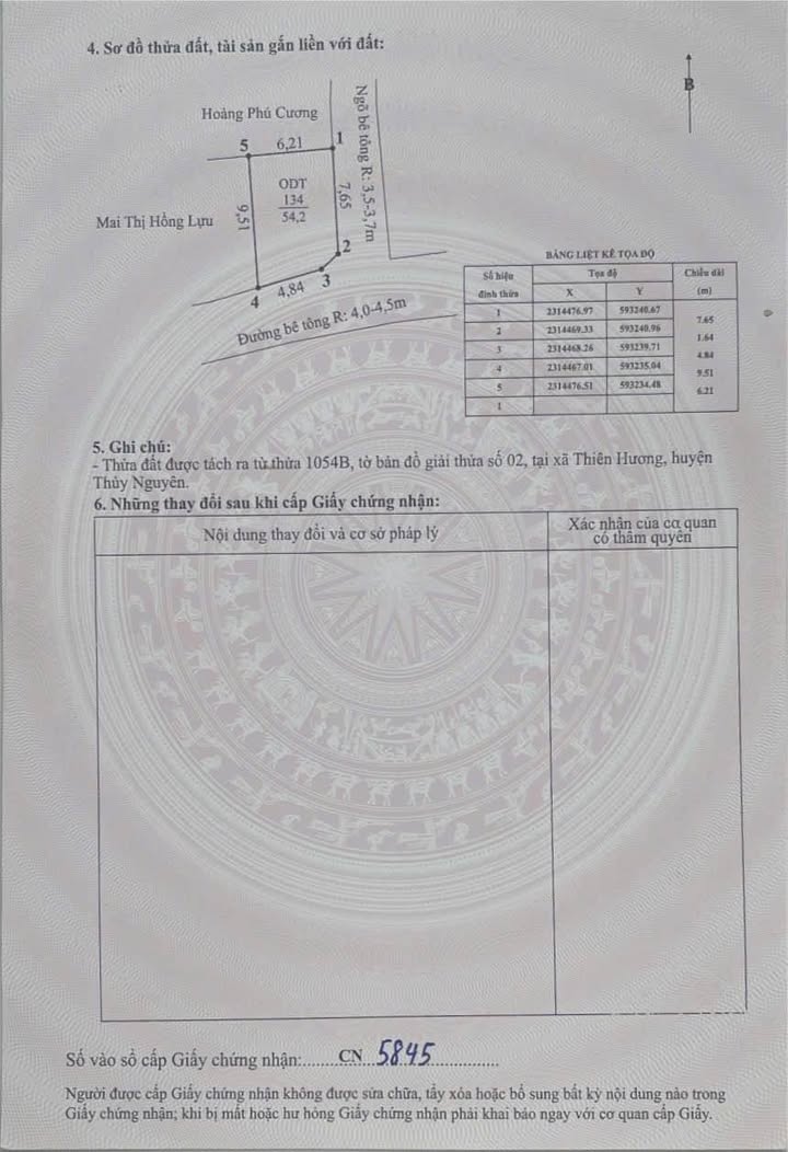 Đất nền lô góc Thiên Hương 54m² giá 2 tỷ - Đường thông 3 hướng, ô tô tránh nhau!