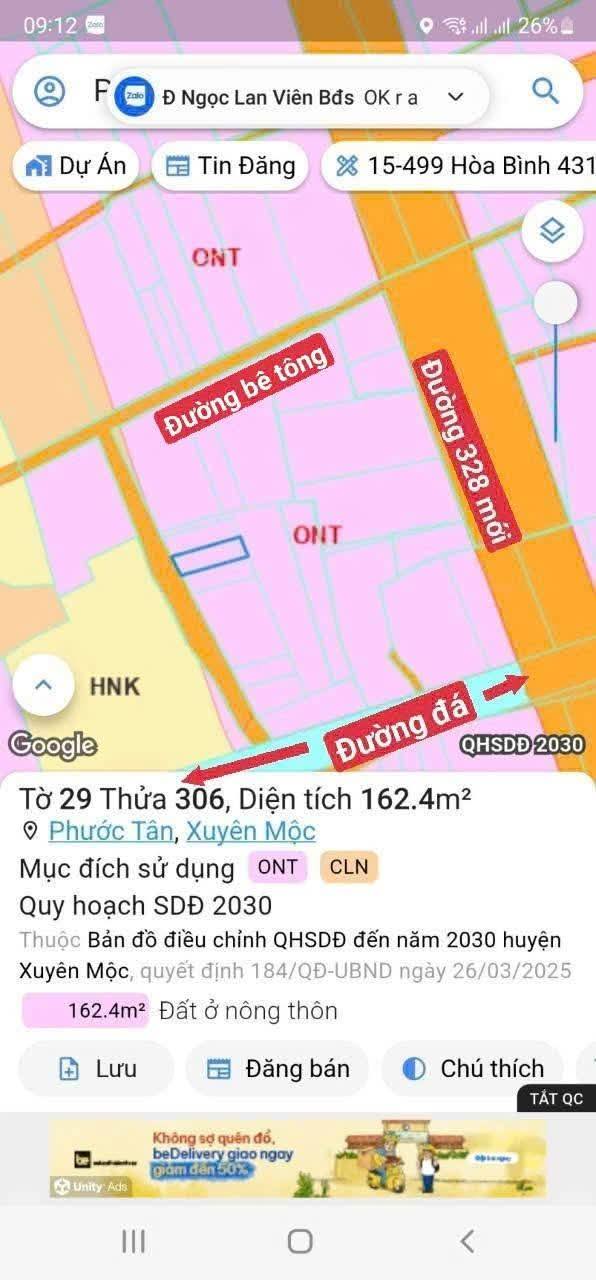 Đất nền Thị Trấn Phước Bửu 700m² giá 1.1 tỷ - Đường thông thoáng, đầu tư tiềm năng!