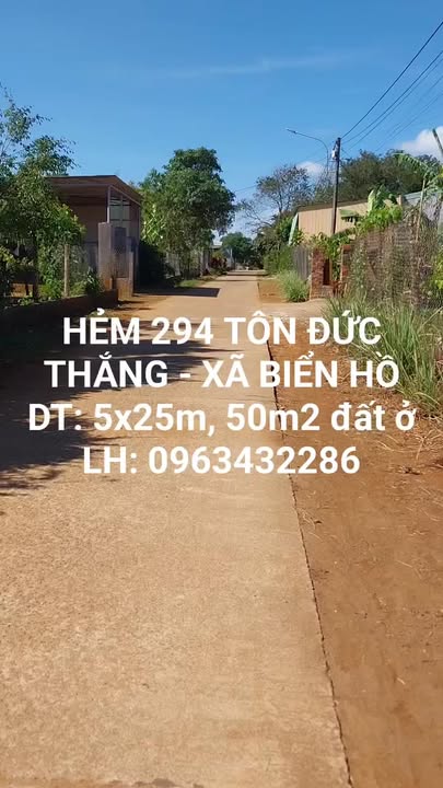 Đất nền xã Biển Hồ 125m² giá 600 triệu - Sổ đỏ chính chủ, công chứng ngay!