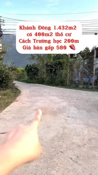 Đất thổ cư 400m² tại Khánh Đông, giá 580 triệu - Cơ hội đầu tư tốt!