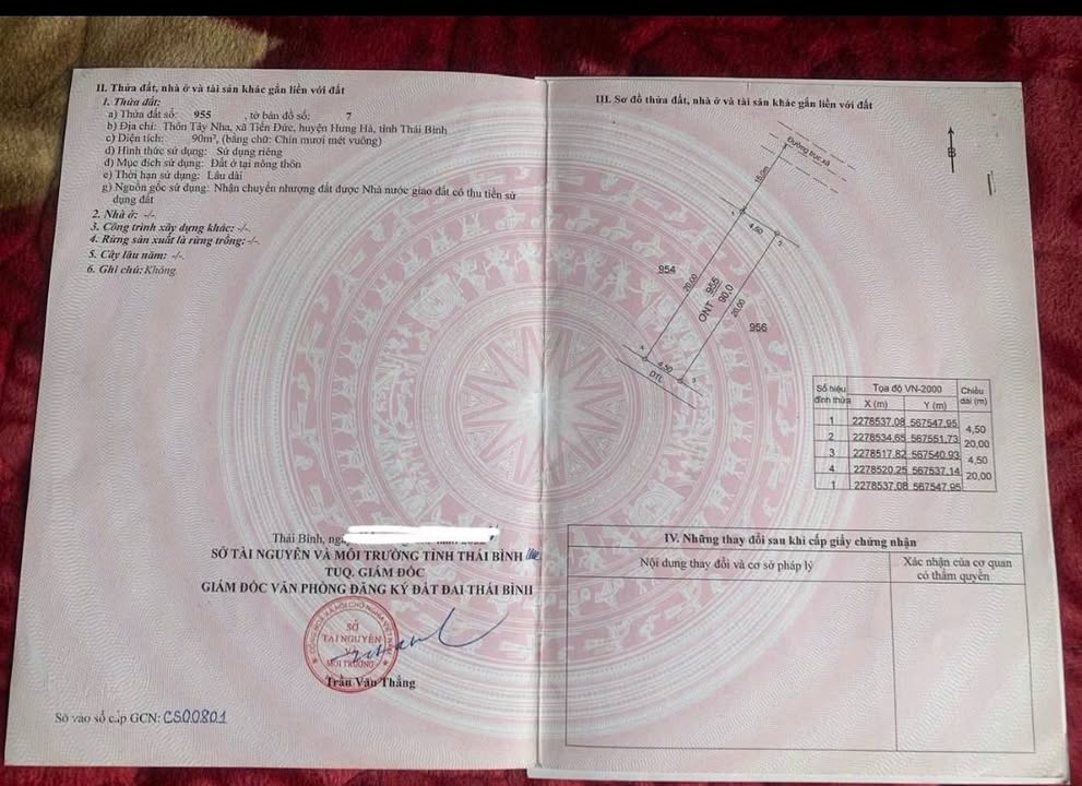 Đất nền Tây Nha, Tiến Đức, Hưng Hà 90m² - Đầy tiềm năng đầu tư!