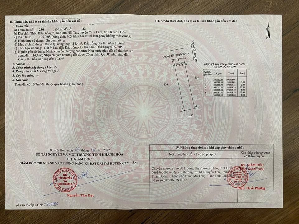 Đất nền Bãi Giếng 2 Cam Hải Tây 125m² giá 1.8 tỷ - Bán gấp chính chủ!