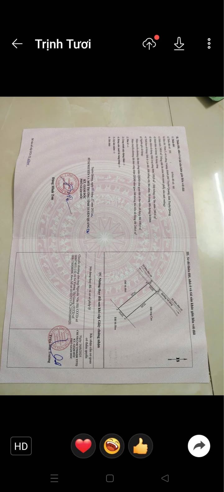 Đất thổ cư thôn 3 - Lưỡng Vượng 340.6m² giá 2 tỷ - Mặt đường bê tông