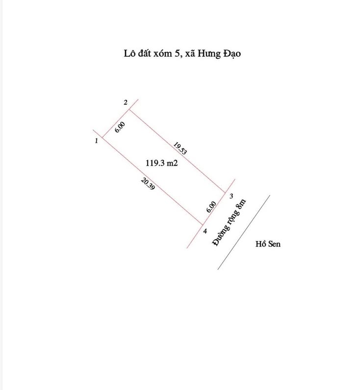 Đất nền Xóm 5 Hưng Đạo 120m² giá 2 tỷ - Mặt tiền 6m, ô tô tránh nhau