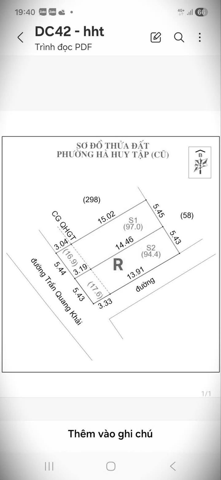 Bán đất mặt tiền đường Trần Quang Khải, Phường Hà Huy Tập, 100m² - Vị trí trung tâm, giá cực tốt!