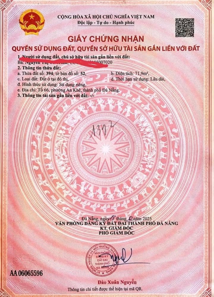 Đất nền chính chủ tại Trần Đình Nam, Đà Nẵng 71.9m² - Giao dịch nhanh chóng!