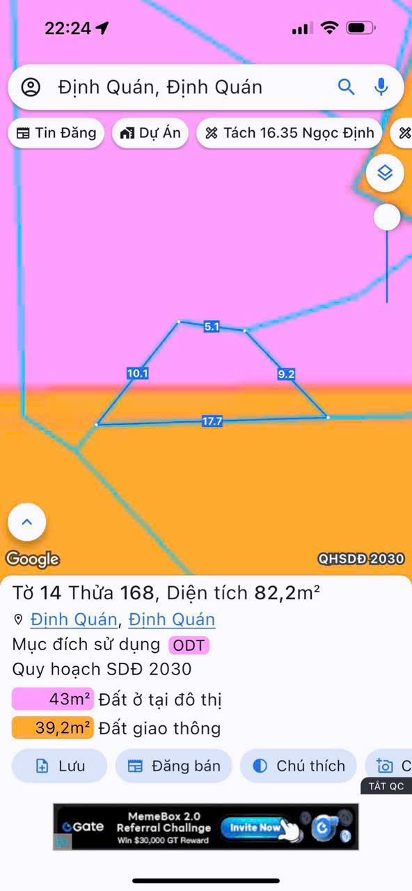 Nhà cấp 4 tại Thị trấn Định Quán 108m² giá 1.5 tỷ - Đường lớn thuận tiện kinh doanh!