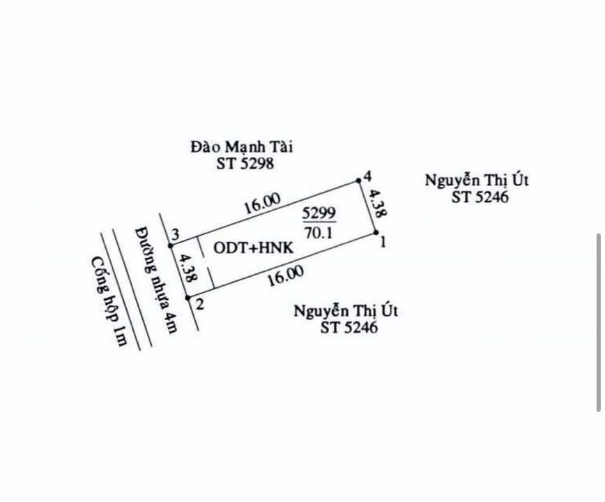 Đất thổ cư liền kề Tương Bình Hiệp 69m² giá 999 triệu - Cơ hội đầu tư tuyệt vời!