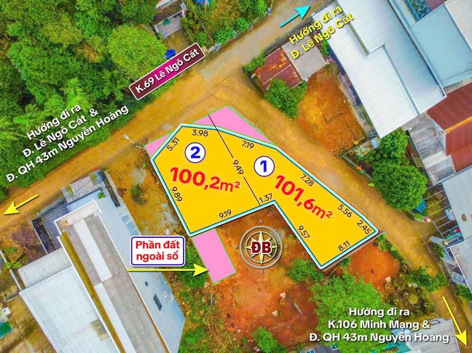 Đất ở kiệt 69 Lê Ngô Cát, 100m² giá 1.6 tỷ - Đầu tư lý tưởng!