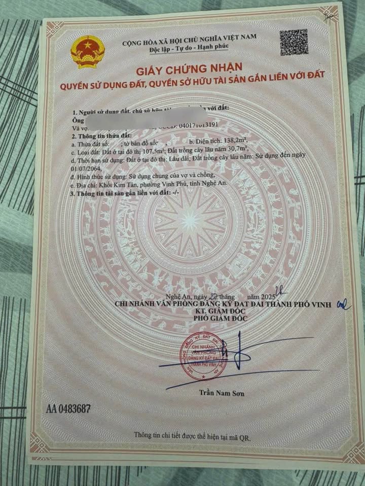 Đất mặt đường Phạm Chinh Nghi Ân 138m² giá 2.9 tỷ - Đường rộng 10m, vị trí đắc địa!