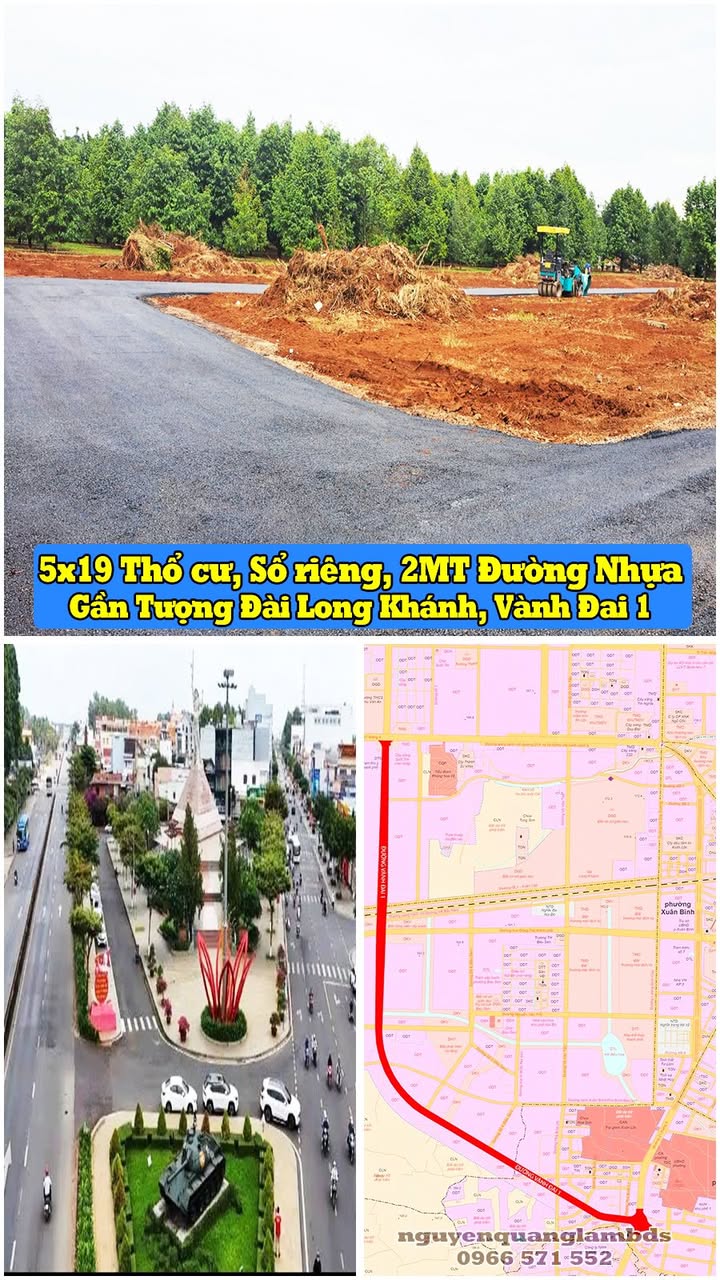 Đất thổ cư 95m² tại Long Khánh - Giá chỉ 950 triệu, thuận tiện đầu tư!