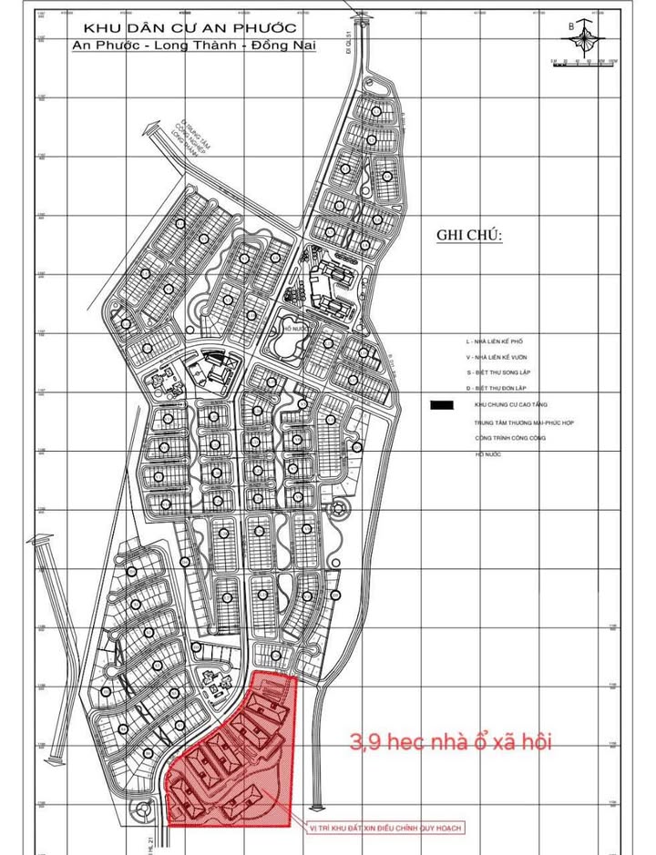 Dự án đất nền xã hội và thương mại An Phước, Long Thành - Diện tích 66,000m², pháp lý 1/500