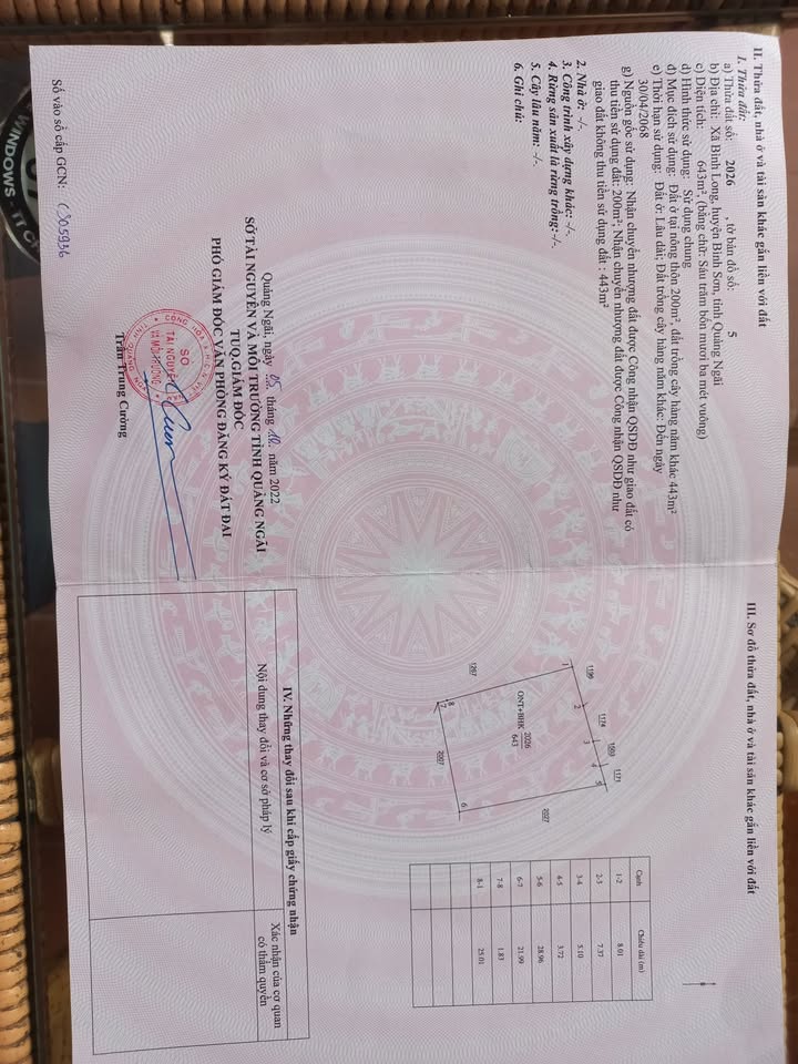 Mảnh vườn rộng 650m² tại xã Bình Long, Bình Sơn - Giá chỉ từ 700 triệu!