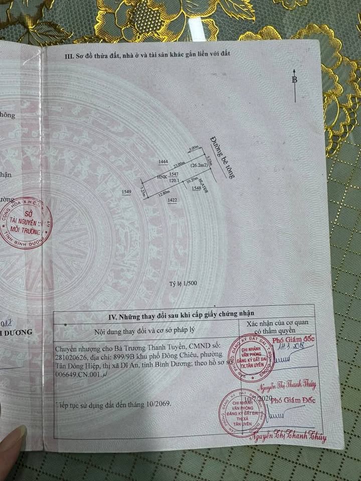 Đất nền Phường Thái Hòa, Tân Uyên 121m² giá 1.35 tỷ - Cơ hội đầu tư tuyệt vời!