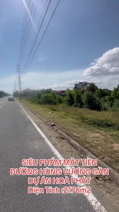 Đất nền mặt tiền Hùng Vương, Phú Yên 2176m² - Tiềm năng đầu tư lớn!