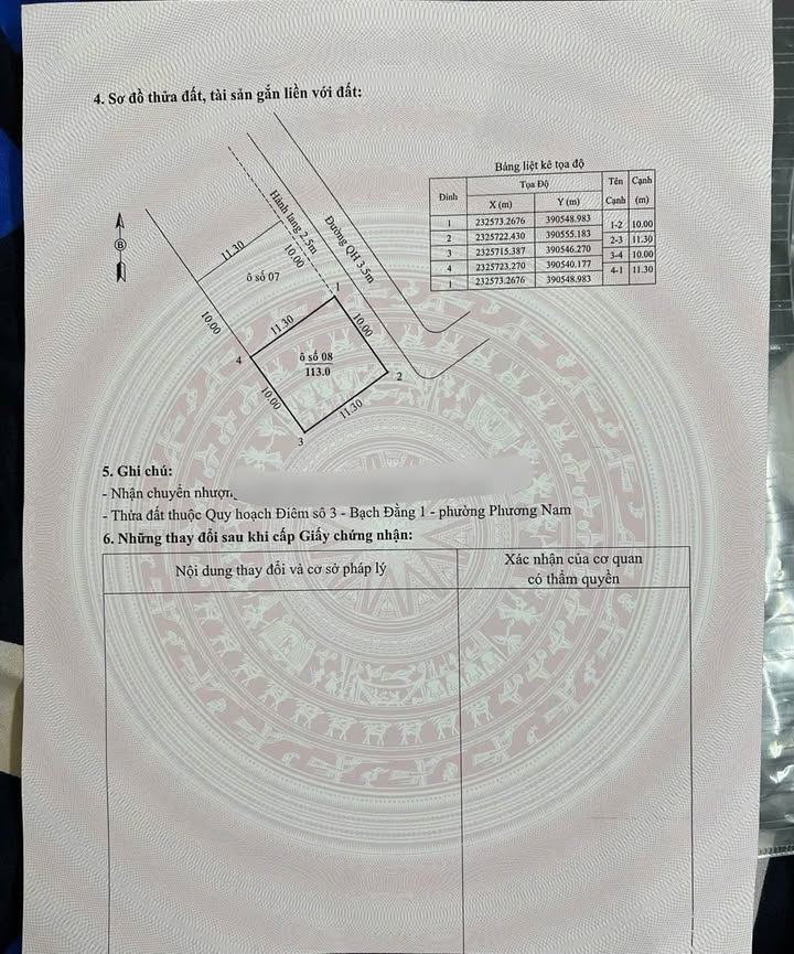 Đất nền Bạch Đằng 1, Phường Phương Nam, 113m² chỉ 700 triệu - Cơ hội đầu tư tuyệt vời!