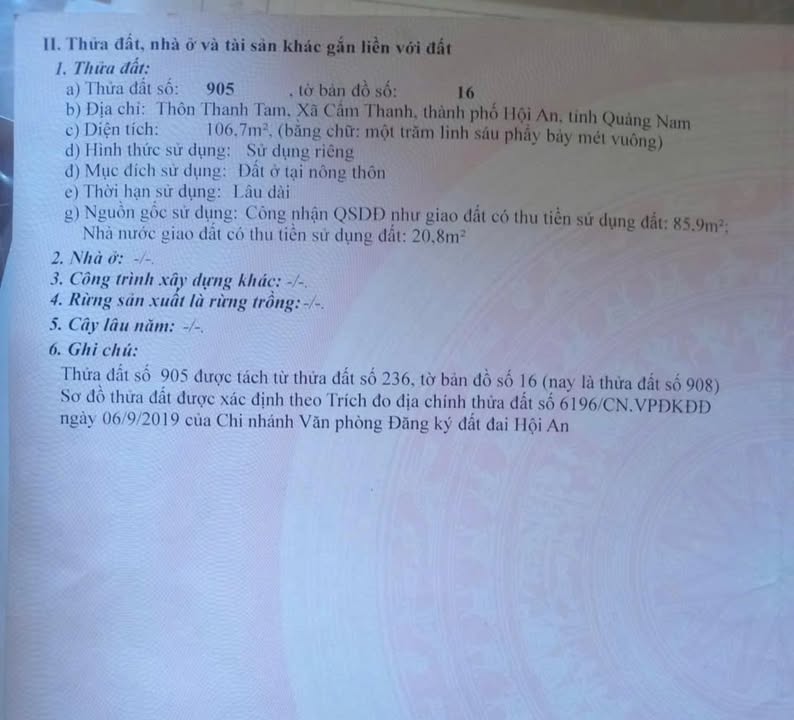 Đất nền Cửa Đại Hội An 107m² giá 2 tỷ - Vị trí đắc địa, đầu tư sinh lời!