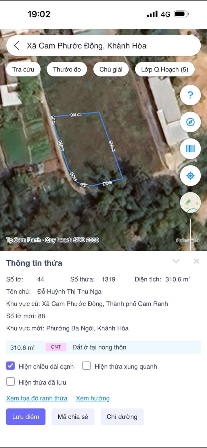 Đất nền Cam Phước Đông 310m² - Giá chỉ 1.25 tỷ - Sổ hồng chính chủ!