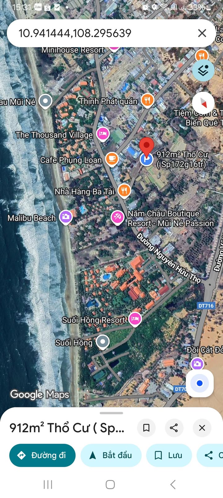 Đất thổ cư Phường Mũi Né - 300m² giá 4.8 tỷ - Cơ hội đầu tư sinh lời!