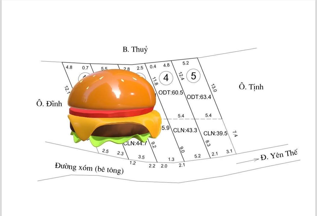Đất liền kề khu vực km7, đường Yên Thế, diện tích 104m² - Giá chỉ từ 770 triệu!