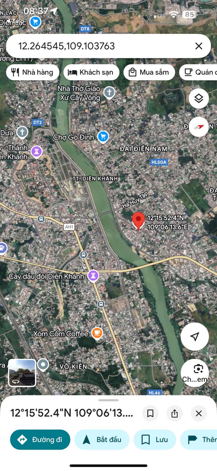 Đất mặt tiền kinh doanh Lý Thái Tổ, Diên Khánh 105.8m² giá 2.5 tỷ - Vị trí đắc địa, tiềm năng sinh lời!