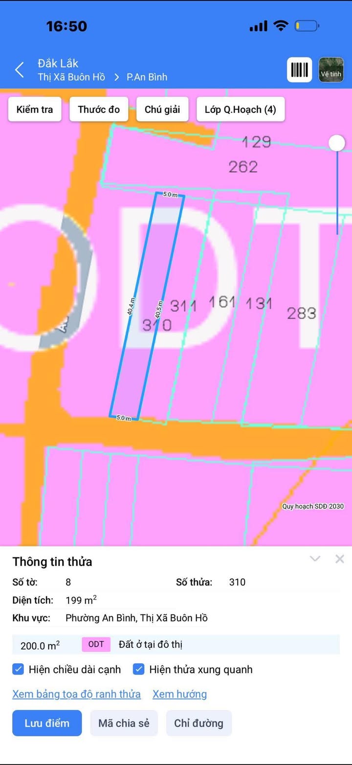 Đất nền chính chủ tại Quang Trung, Buôn Hồ 200m² giá 1.39 tỷ - Đầu tư sinh lời!