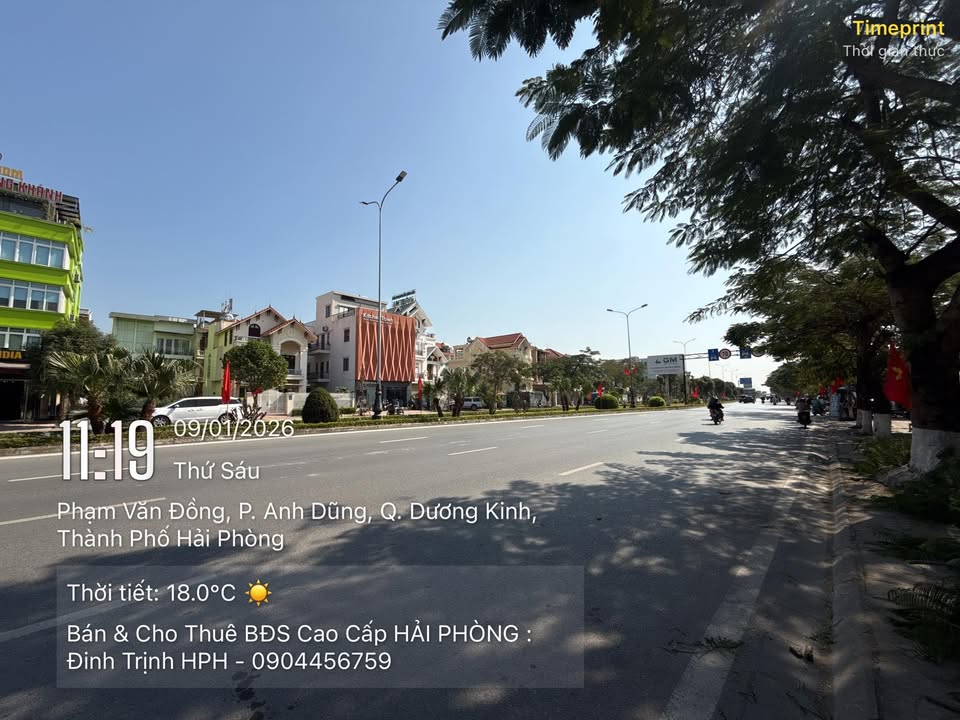 Đất mặt đường Phạm Văn Đồng, Hải Phòng 520m² giá 24.96 tỷ - Vị trí đẹp, kinh doanh thuận lợi!