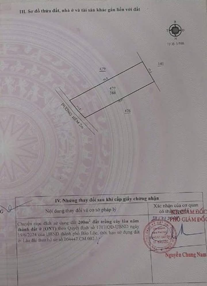 Đất thổ cư Bảo Lộc 200m² giá 1.88 tỷ - View đẹp, vị trí thuận lợi!