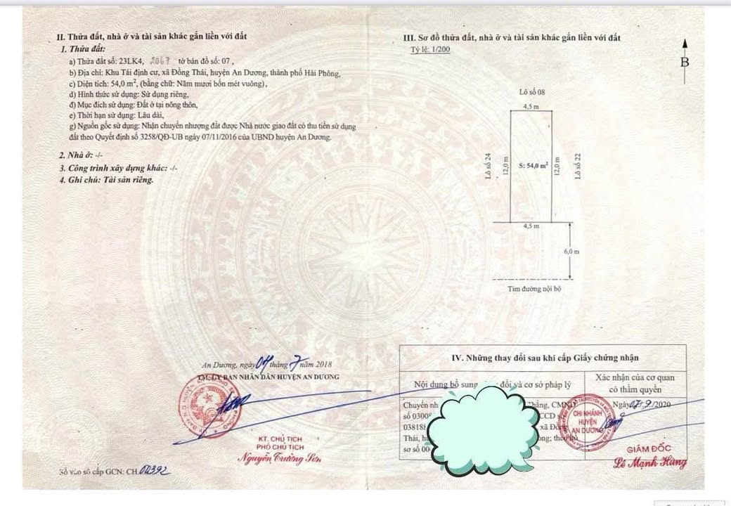 Đất hộ phụ Xi Măng Bạch Mai 54m² giá 2.6 tỷ - Gần trường, chợ, bệnh viện