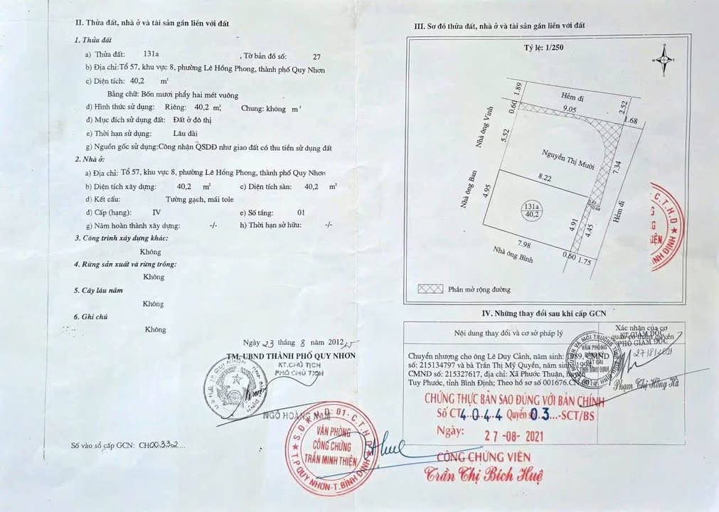 Bán nhà hẻm cạn Hoàng Văn Thụ, Quy Nhơn 40m² giá 2.55 tỷ - Chính chủ, sổ hồng riêng!