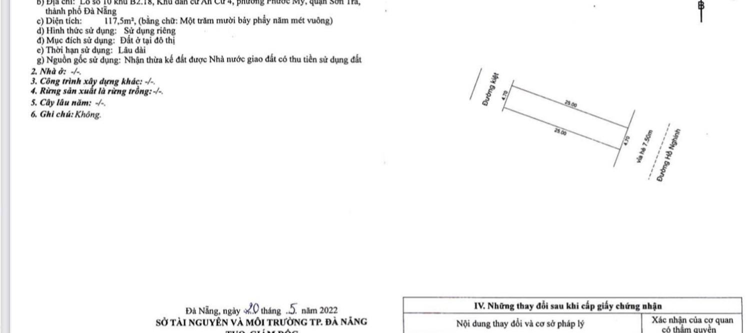 Đất nền kiệt 6m Hồ Nghinh - Trần Đình Đàn 262m² giá 83 tỷ - Cơ hội vàng đầu tư!
