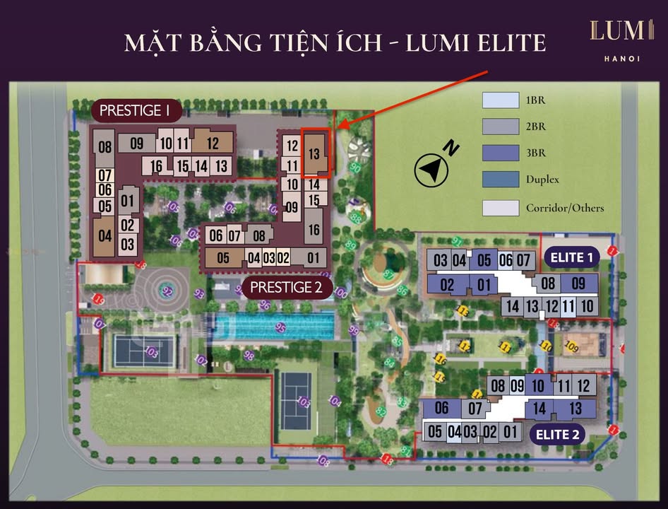 Căn hộ 4PN Lumi Hanoi 136m² giá 12.92 tỷ - Sẵn sàng cho cuộc sống đẳng cấp!