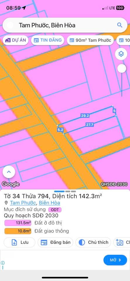 Đất nền KCN Tam Phước 145m² - Mặt tiền kinh doanh đắc địa!