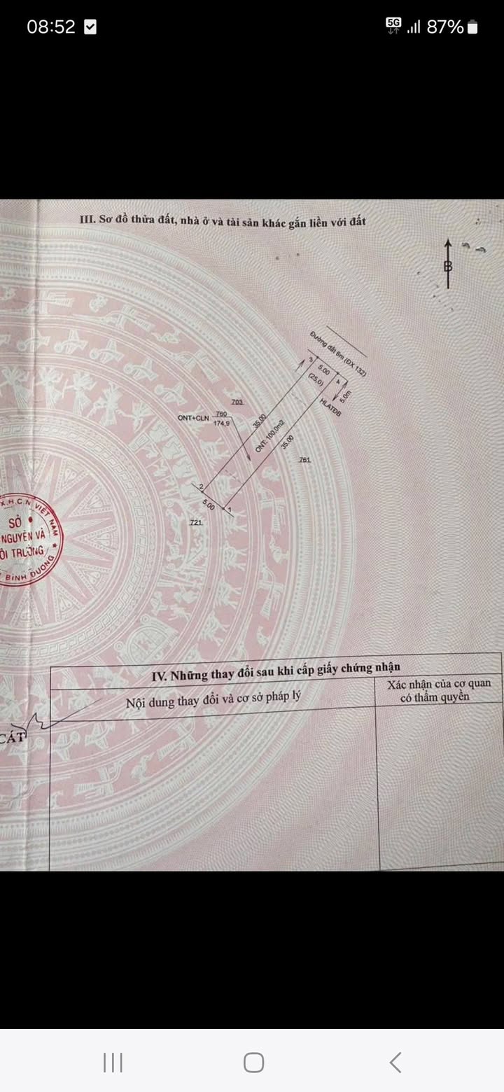 Đất nền Phú An, Bến Cát 175m² giá 1.2 tỷ - Đường nhựa dân cư đông đúc!