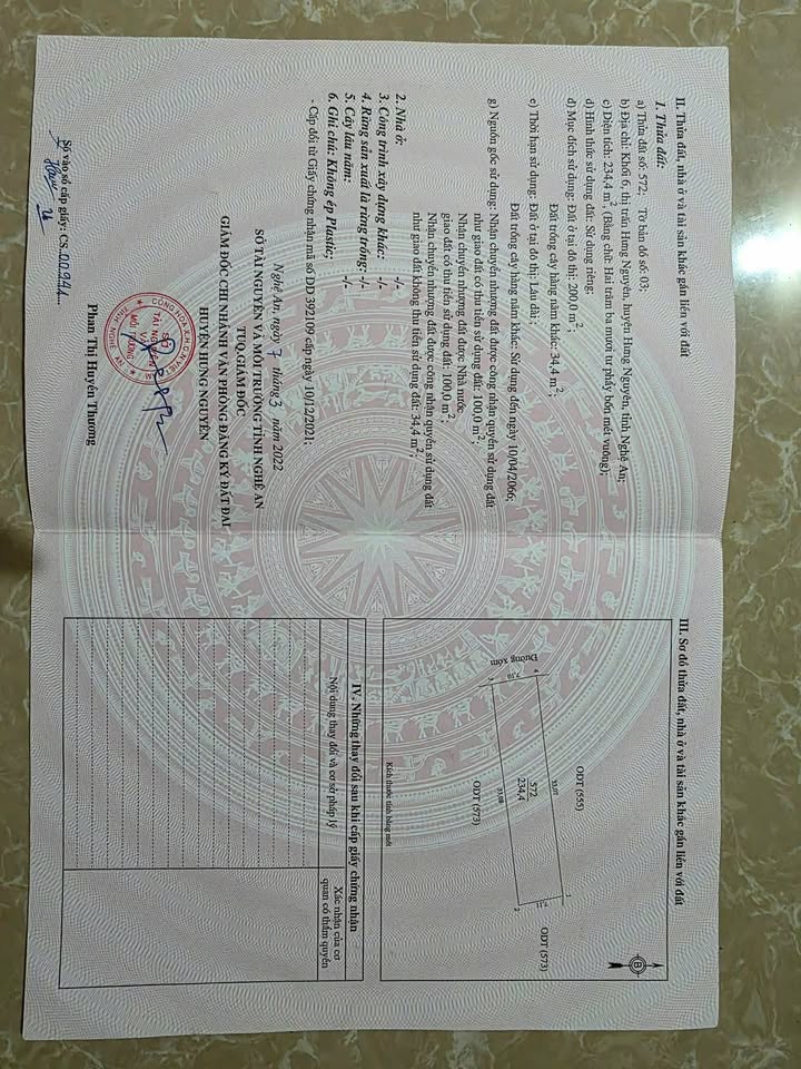 Đất nền Hưng Nguyên 234,4m² giá thỏa thuận - Vị trí đắc địa, tiềm năng đầu tư cao!